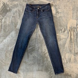 American Eagle Hi-Rise Jegging Jeans Dark Wash The Dream Jean Size 6 Long